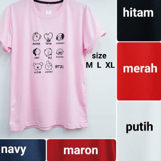 Áo Thun In Hình Bt21 All Star Distro M L Xl