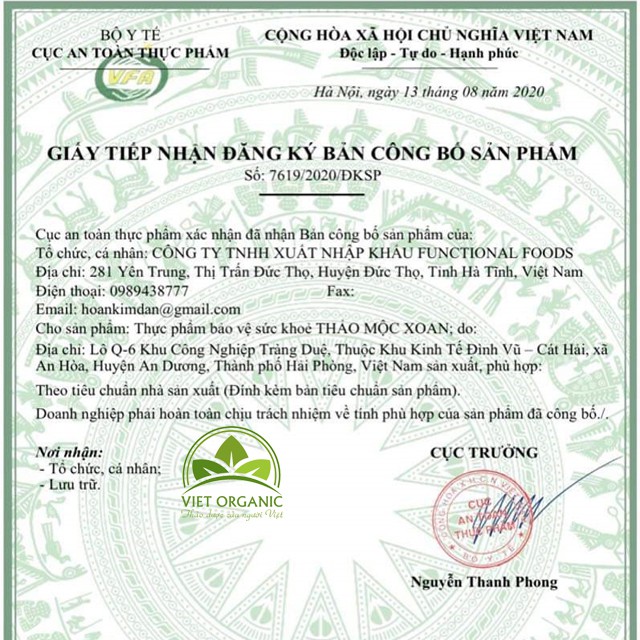 Thảo Mộc Xoang - Hỗ trợ điều trị viêm xoang hiệu quả - Việt Organic