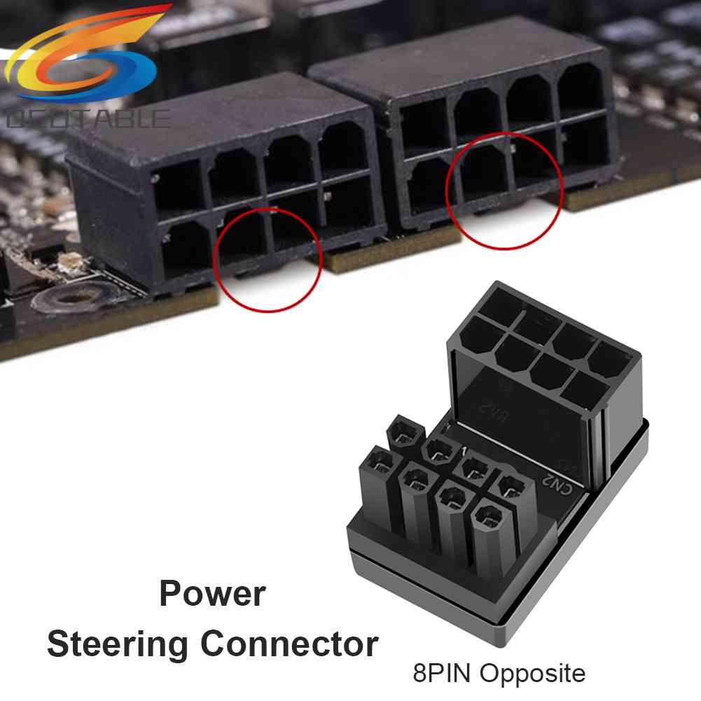 Đầu Nối ATX 8Pin 6Pin Female Sang 8Pin 6Pin Male 180 Độ Cho Máy Tính Bàn GPU