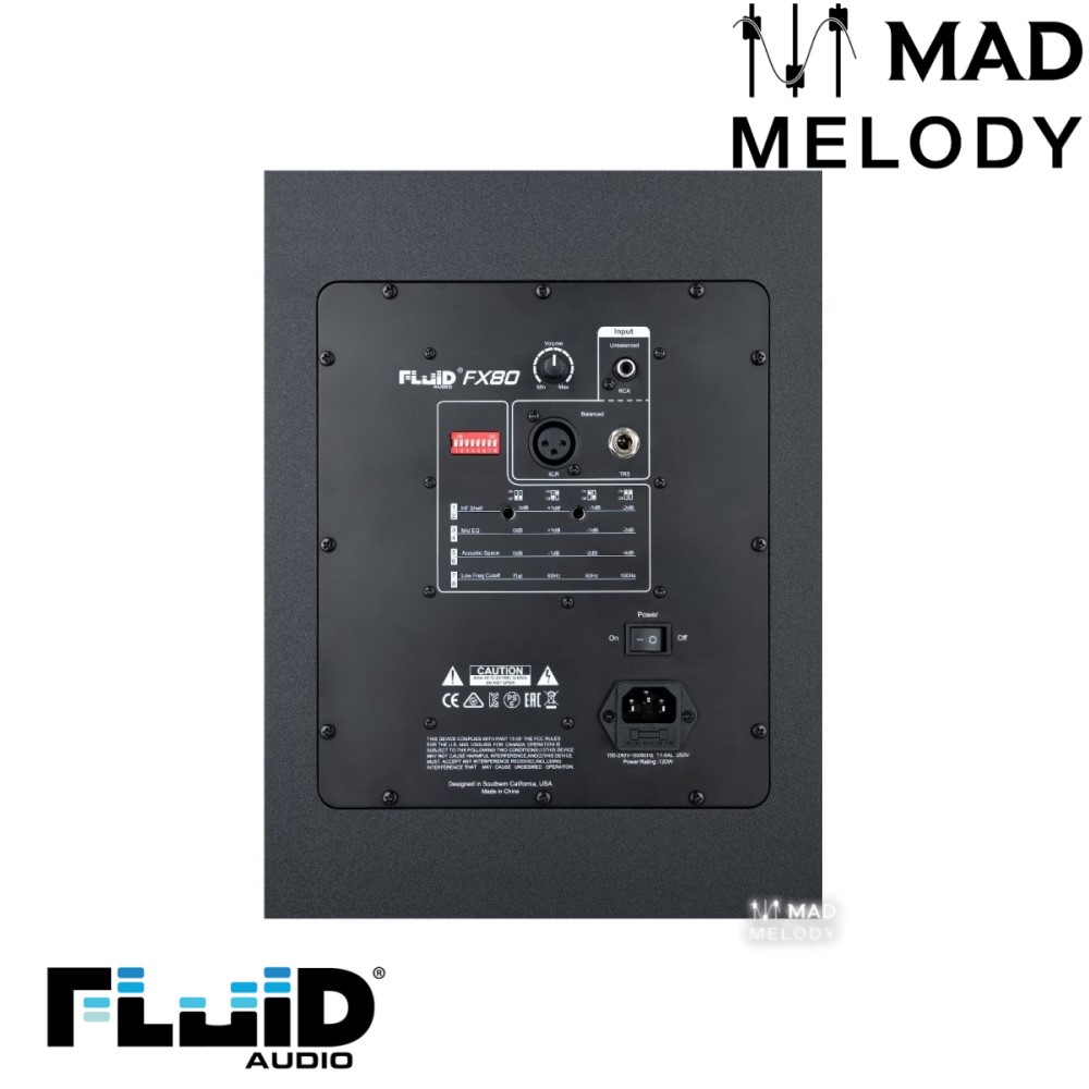 Fluid Audio F Series FX80 8-inch Coaxial Studio Monitor (1 chiếc, loa kiểm âm đồng trục, NEW & chính hãng)