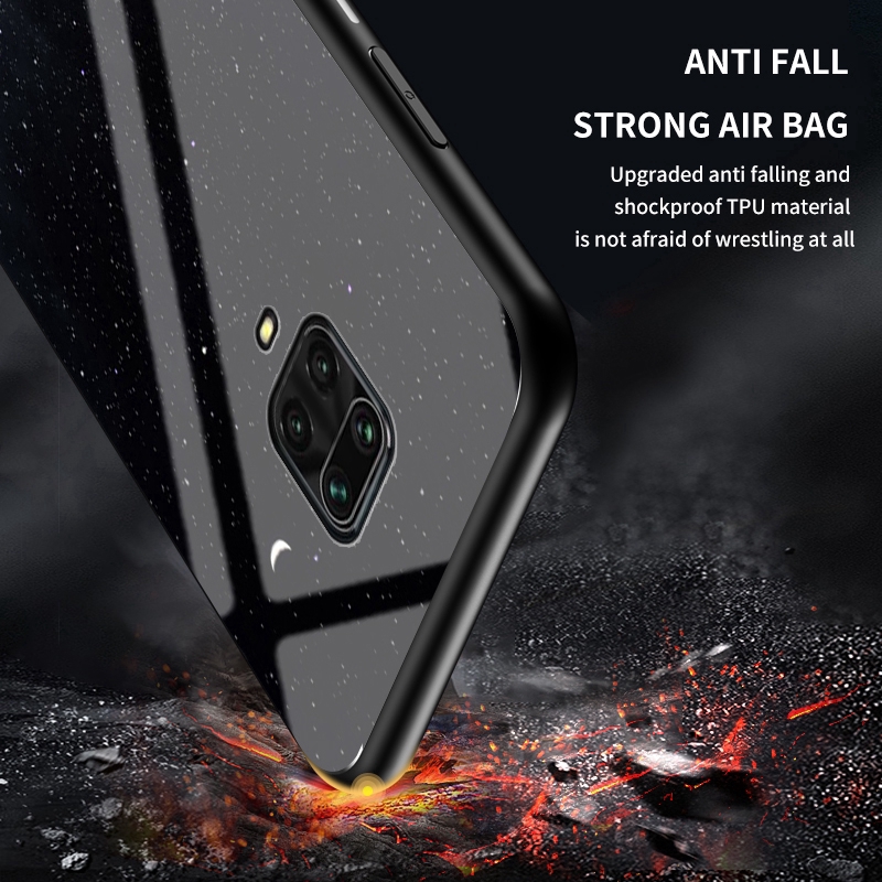 Ốp lưng silicone tráng kính cường lực cho XIaomi Redmi Note 9S Redmi Note 9 Pro Max