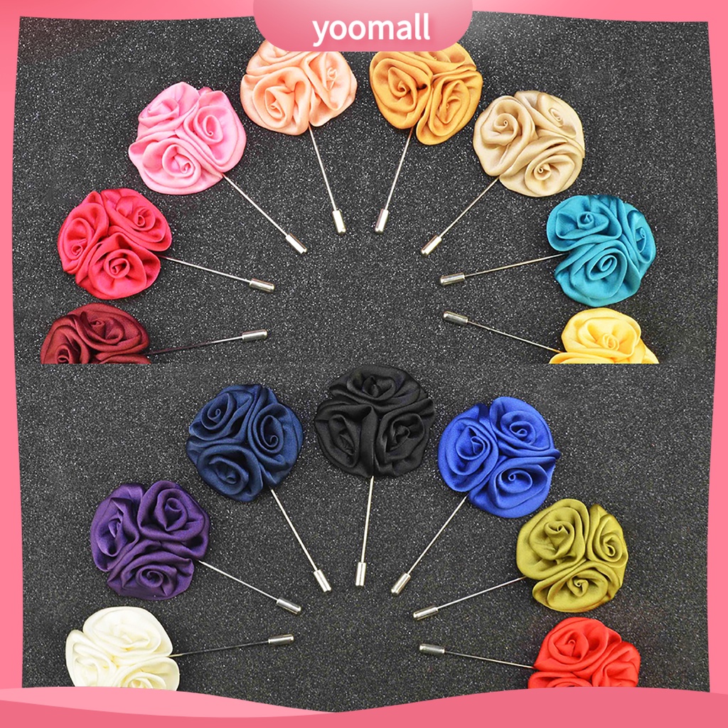 Ghim cài áo hình hoa hồng xinh xắn dành cho nữ