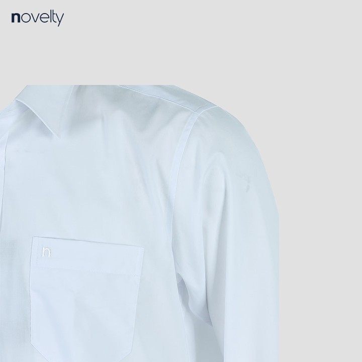 [Mã FAMALLT5 giảm 15% đơn 150K] Áo sơ mi nam Novelty dài tay trơn màu trắng NSMMMDMTCC200039D | BigBuy360 - bigbuy360.vn
