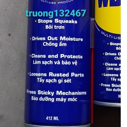 01 Chai xịt bôi trơn đa năng WD-40,Bảo dưỡng máy móc.