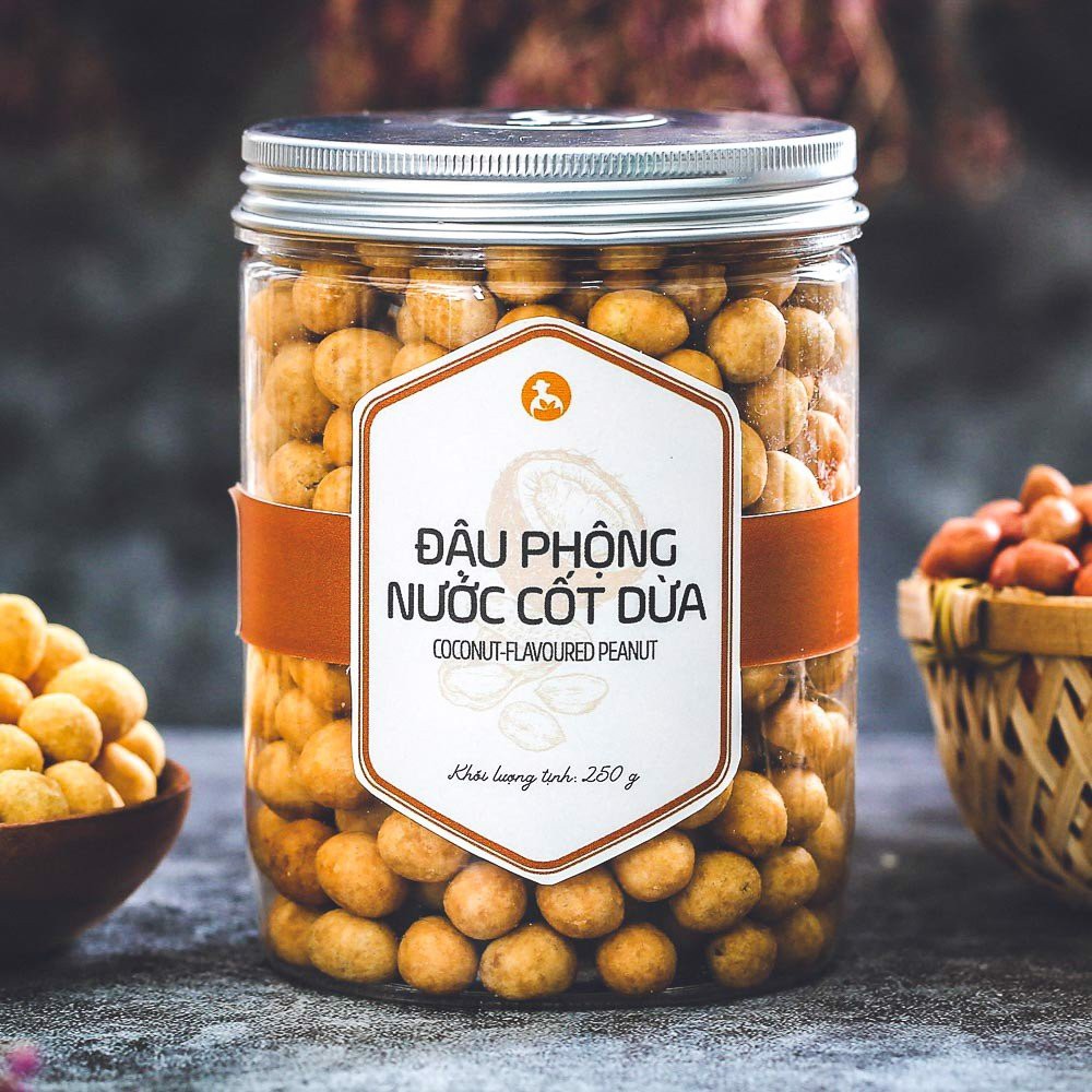 Đậu Phộng Nước Cốt Dừa Bịch/Hũ L'ANGFARM - Đặc sản Đà Lạt