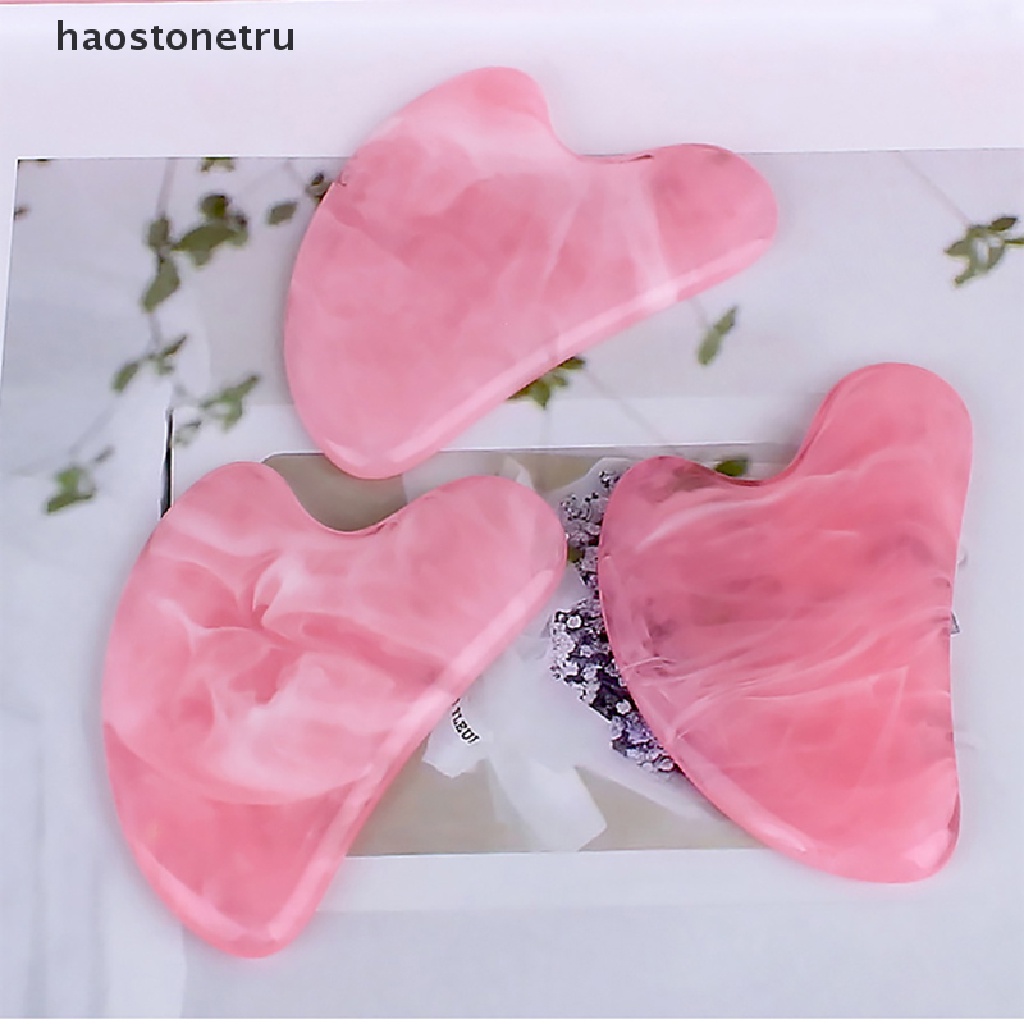 Tấm cạo guasha resin tự nhiên mát xa da mặt