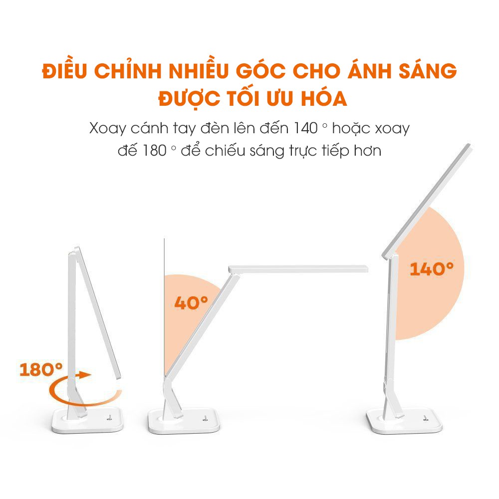 Đèn học chống cận TaoTronics TT-DL02, 14W, 4 chế độ sáng hẹn giờ