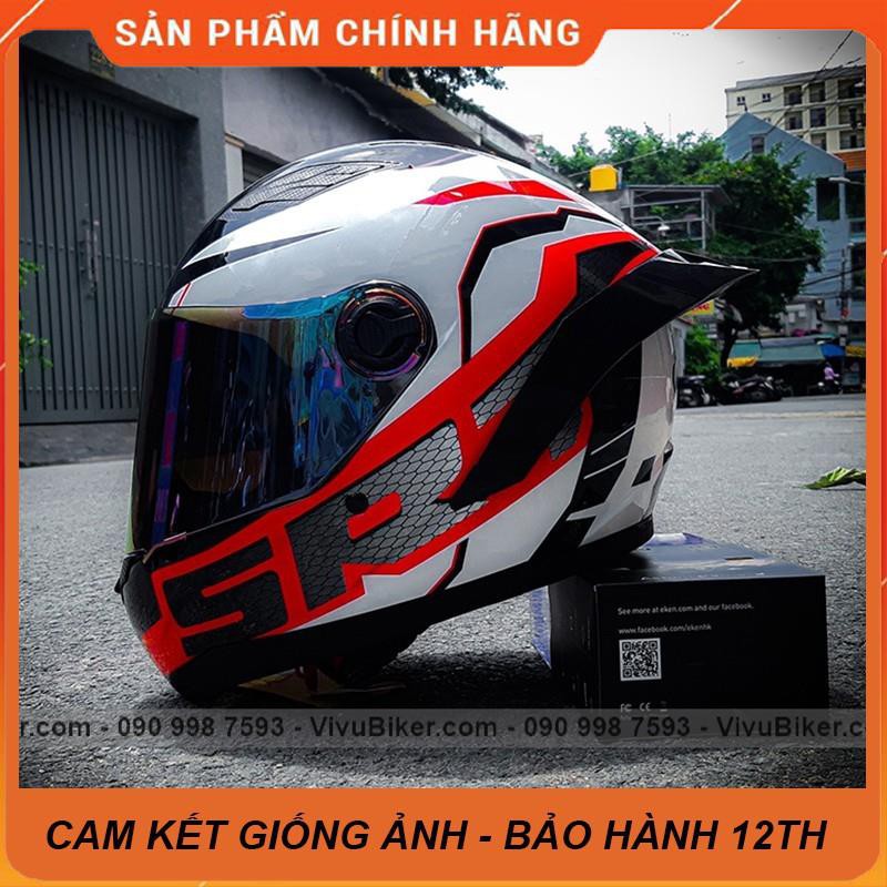 Mũ bảo hiểm Fullface Asia mt136 SRT - bảo hành chính hãng 12th