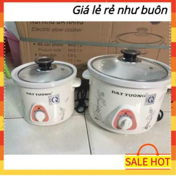 [Size 1.5L-2.5L] Nồi nấu cháo cho bé nấu chậm, nồi kho cá điện Đạt Tường giữ nguyên chất dinh dưỡng