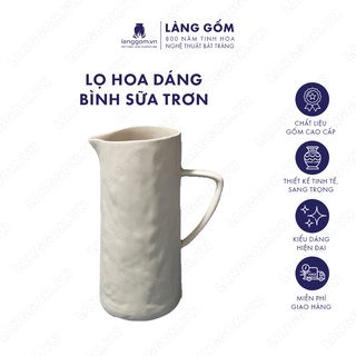 Bình cắm hoa trang trí, lọ hoa gốm sứ dáng bình sữa nhiều màu, men mát (nhám), gốm sứ Bát Tràng cao cấp - Làng Gốm