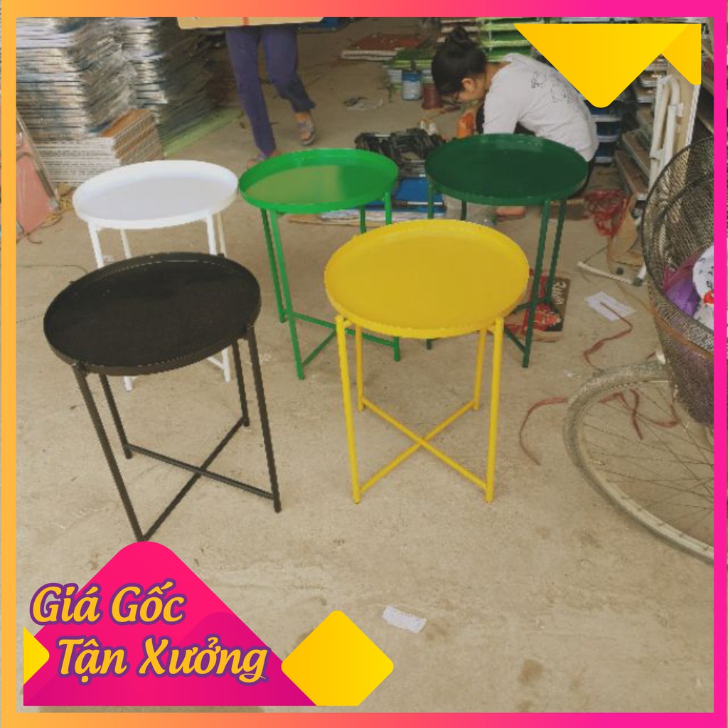 Bàn trà chanh tra đá chân gấp gọn