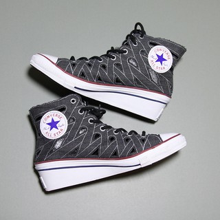 Giày Converse cao cổ vải đen - độn đế CCVD11