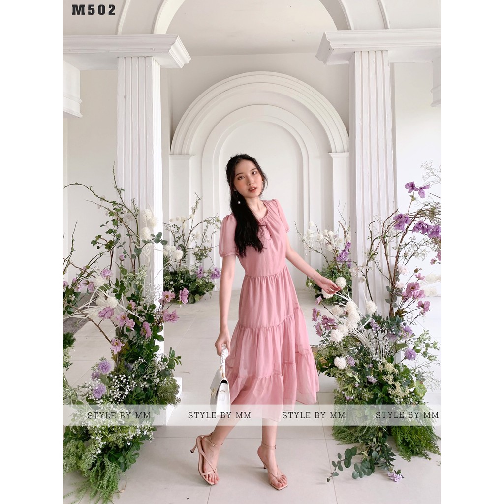 Đầm Thiết Kế, Đầm Suông Dáng Dài Chất Liệu Voan Tơ Mềm Mại Thiết Kế Nhẹ Nhàng Tinh Tế Hàng May 2 Lớp - Style By MM | BigBuy360 - bigbuy360.vn