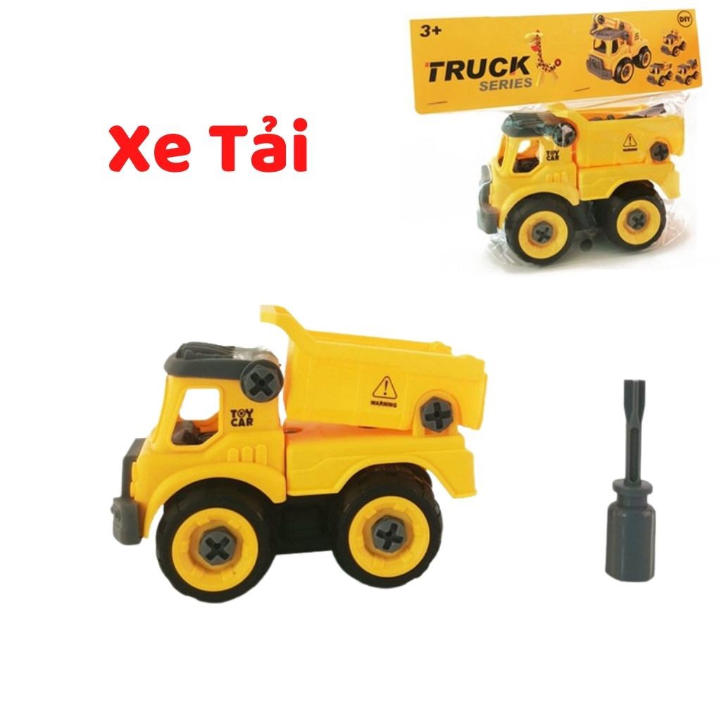 Đồ Chơi Xe Lắp Ráp Mô Hình Xây Dựng, Set 4 Xe Xây Dựng Cho Bé, Shop Mẹ Mốc ,B4XD