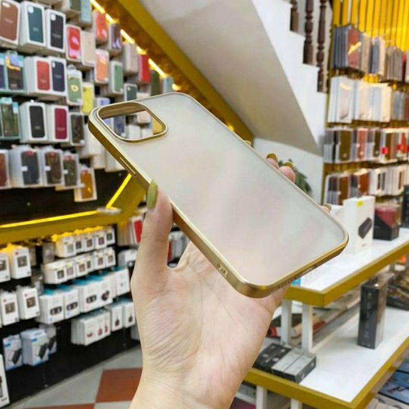 Ốp KST lưng nhám mạ viền dành cho dành cho iphone 12 Mini/ 12 Max/ 12 Pro / 12 Promax