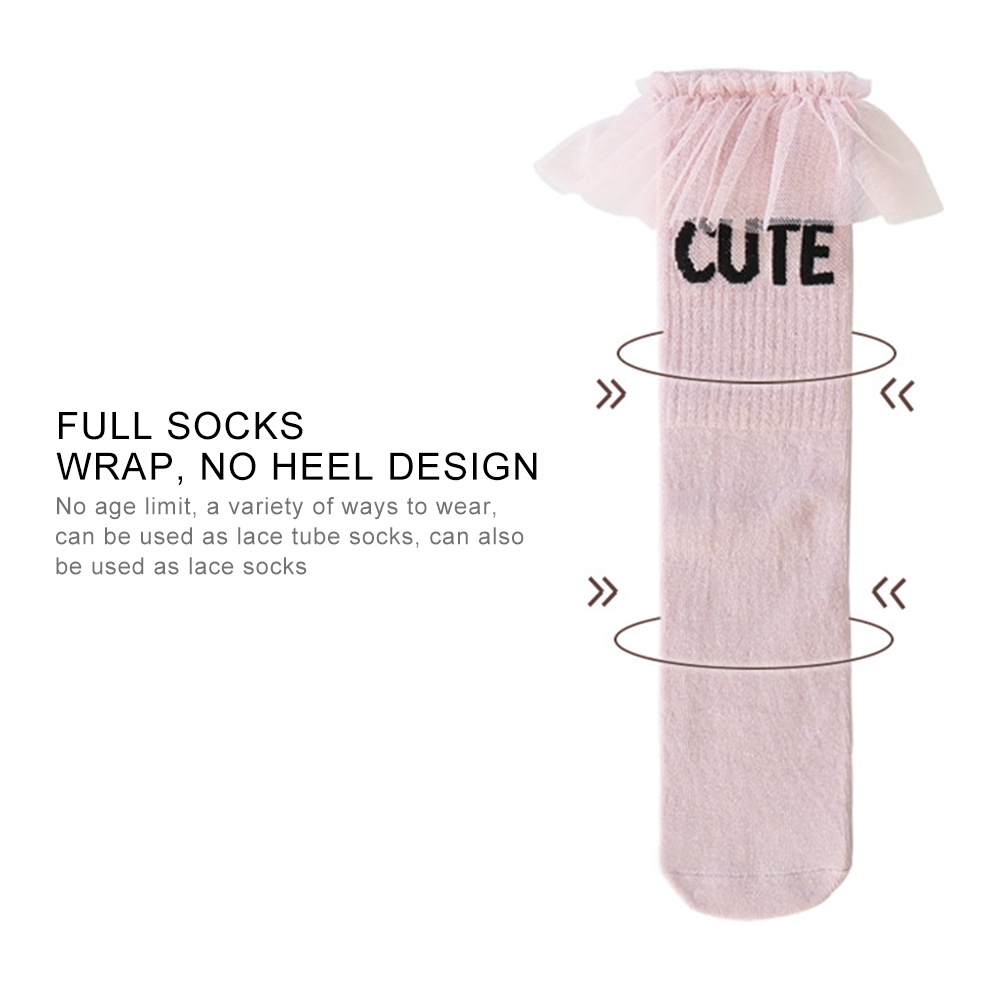 Trẻ mới biết đi Vớ bông cho trẻ sơ sinh Lưới xù đồng phục Vớ trẻ em gái