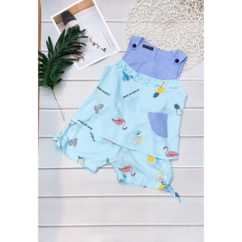 Bộ lanh Bé gái sát nách siêu đẹp size 1-7 tuổi  Chất vải tole mịn mát