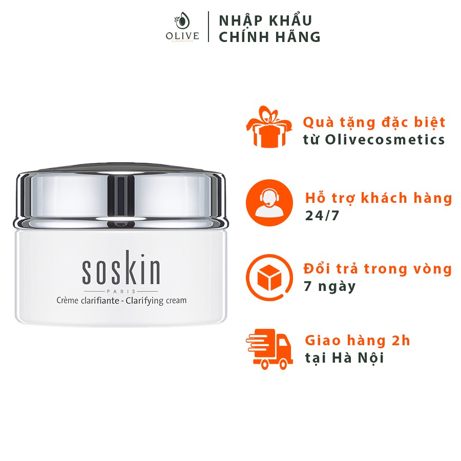 Kem dưỡng trắng da ban đêm Soskin Clarifying Cream 50ml