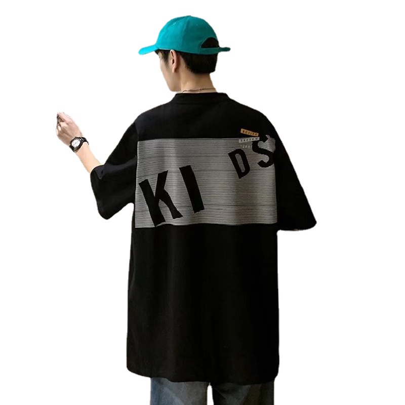 Áo Thun Tay Ngắn Dáng Rộng In Chữ Phong Cách Hip Hop Nhật Bản Thời Trang Mùa Hè Cho Nam Và Nữ size M-5XL