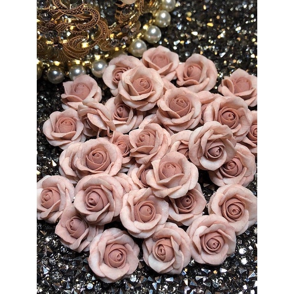 Hoa hồng pháp size đại trang trí móng, hoa bột gắn móng Thiên Di Nail