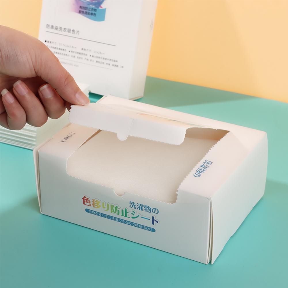 Set 24 / 50 Miếng Vải Giặt Quần Áo Chống Lem Màu