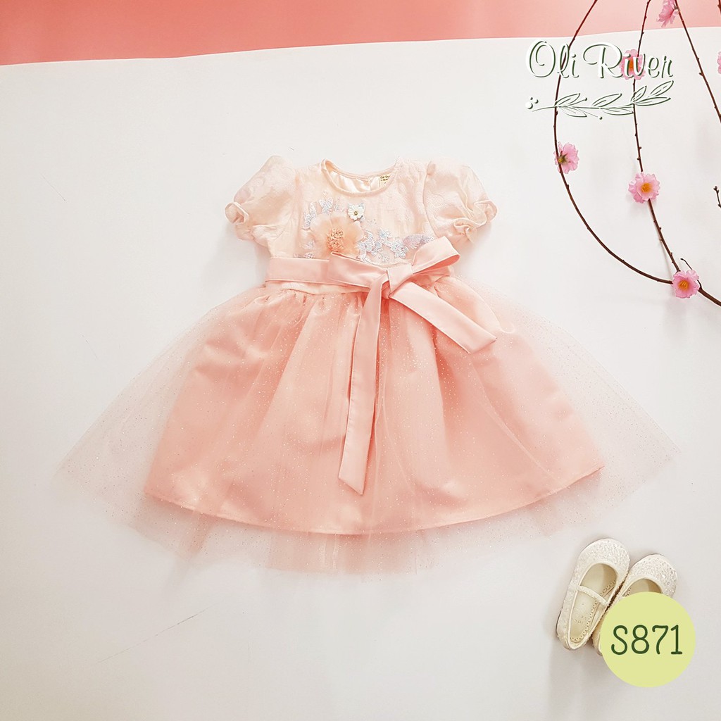 Đầm công chúa xinh yêu cho bé gái size 1-8( 10-28kg). Thiết kế điệu đà sang chảnh bé nào mặc cũng xinh.