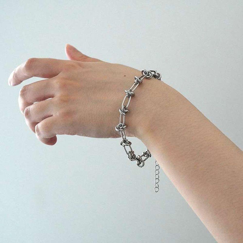 Vòng Đeo Tay Thép Titan Mạ Điện Chống Gỉ Độc Đáo Thời Trang Cho Nữ