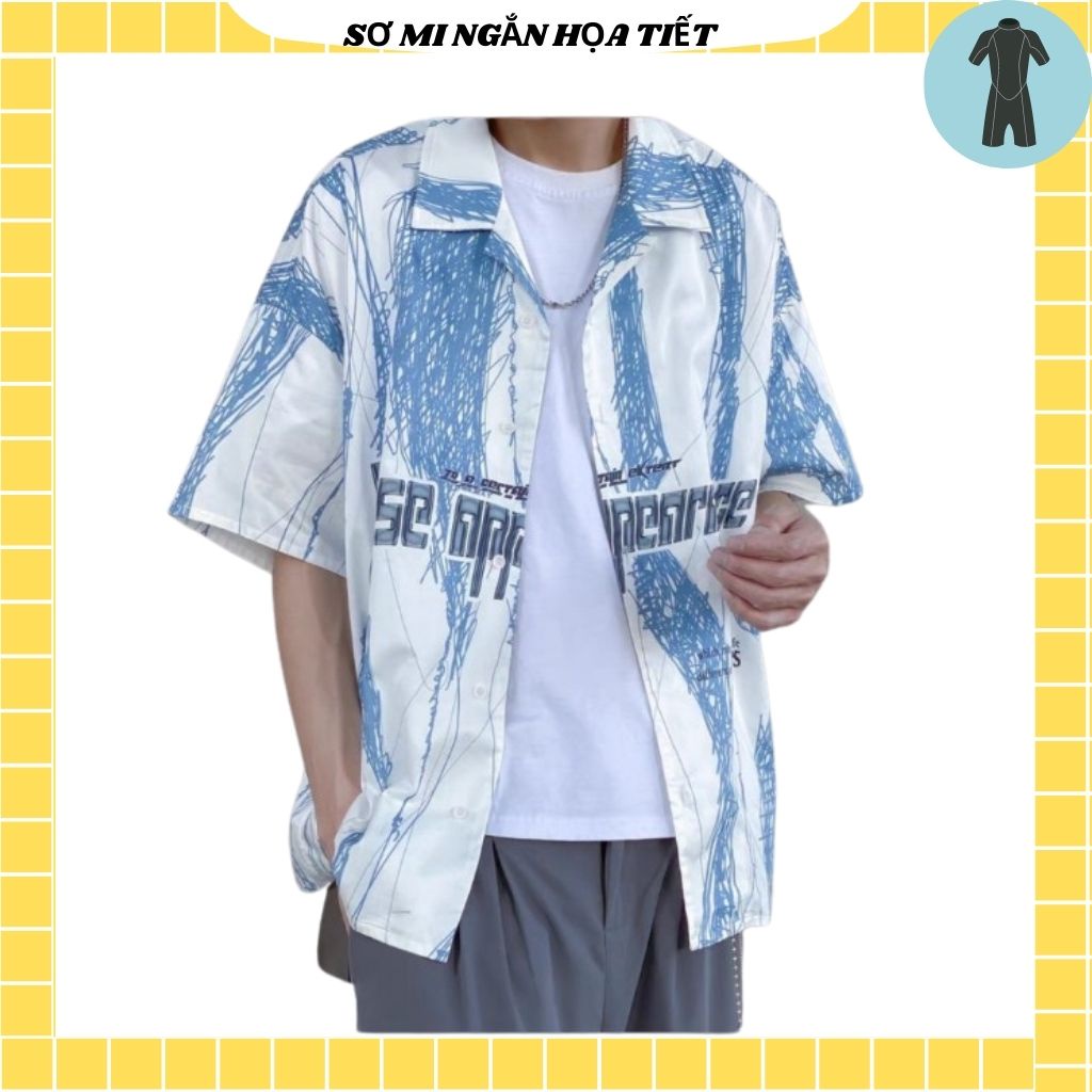 Áo Sơ Mi Tay Ngắn Unisex Cổ Bẻ Phong Cách Hàn Quốc Freesize
