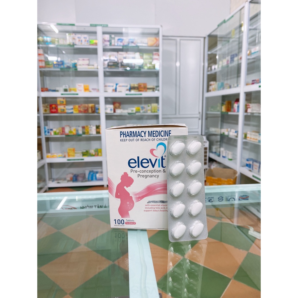 Vitamin dành cho bà bầu Elevit 100 viên chính hãng Bayer Úc giúp mẹ bầu có 1 thai kỳ mạnh khoẻ