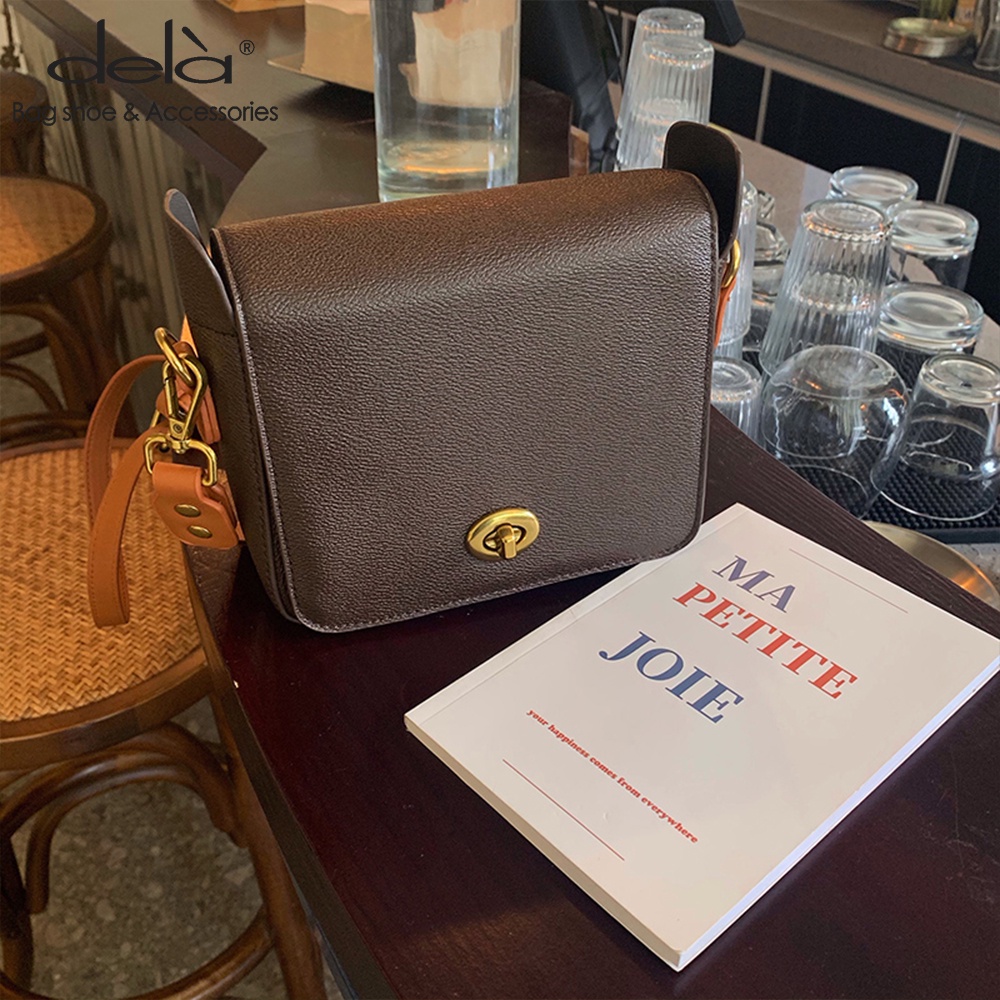 Dela Túi Đeo Vai mini Hình Vuông Phong Cách vintage Hàn Quốc Thời Trang Mới Cho Nữ