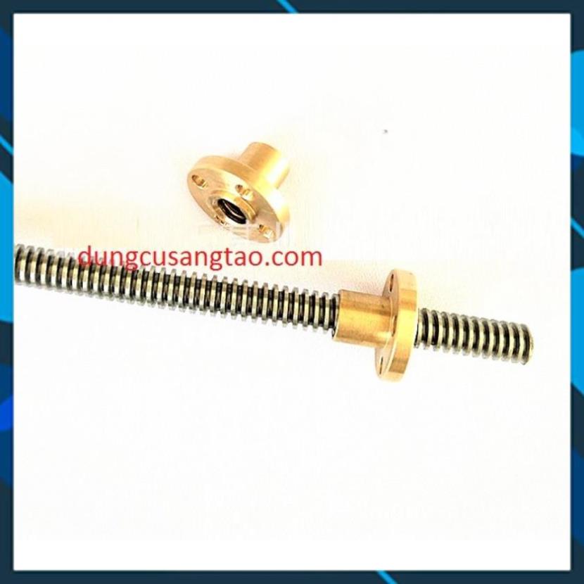 Vít me T screw inox 304 T8 mm dài 1m  / Thanh ren inox phi 8mm dài 1m kèm đai ốc Nut cao cấp