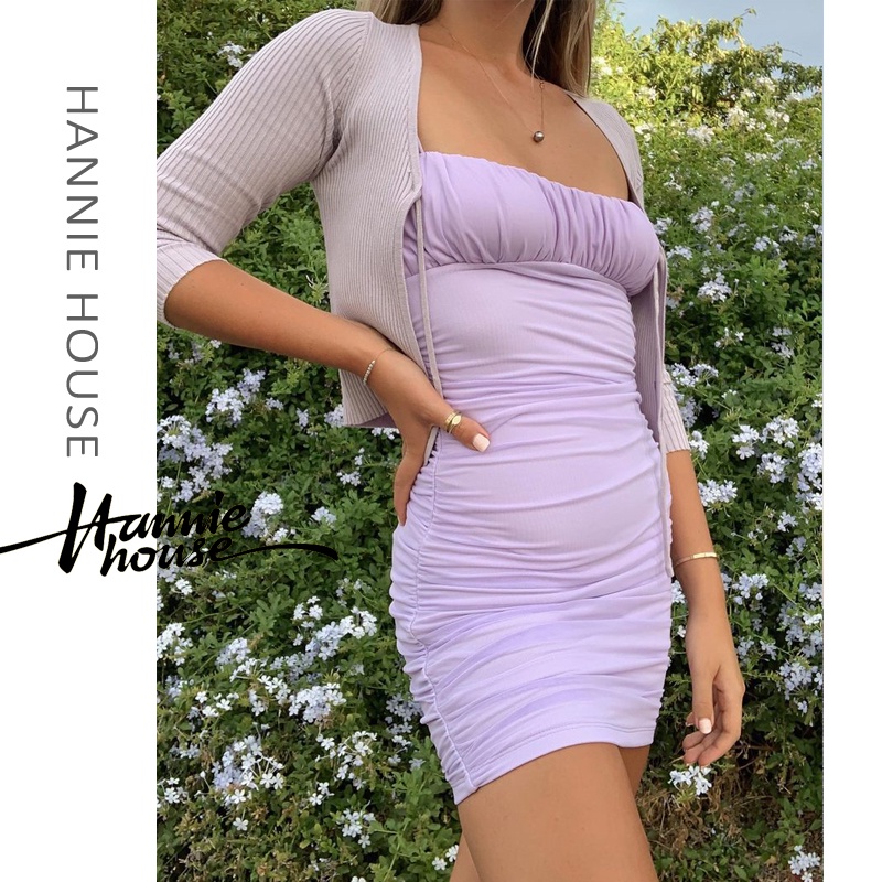 Đầm ôm dáng cắt sâu phong cách gợi cảm thời trang mùa hè cho nữ