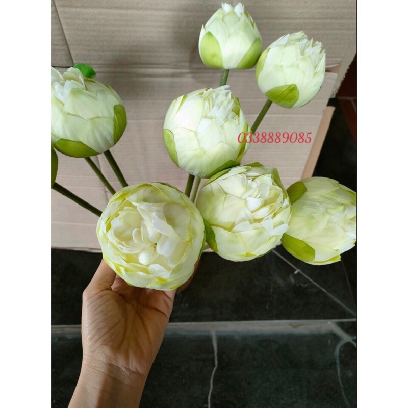 Hoa sen giả BÁCH DIỆP QUAN ÂM bông sen lụa đẹp cao cấp,hoa siêu đẹp
