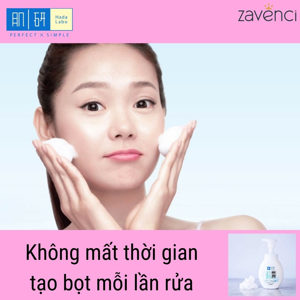 Sữa rửa mặt HADA LABO Tạo Bọt Dạng Vòi Cấp Nước Dưỡng Ẩm Cân Bằng Da Phù Hợp Da Thường Và Khô (160ml)