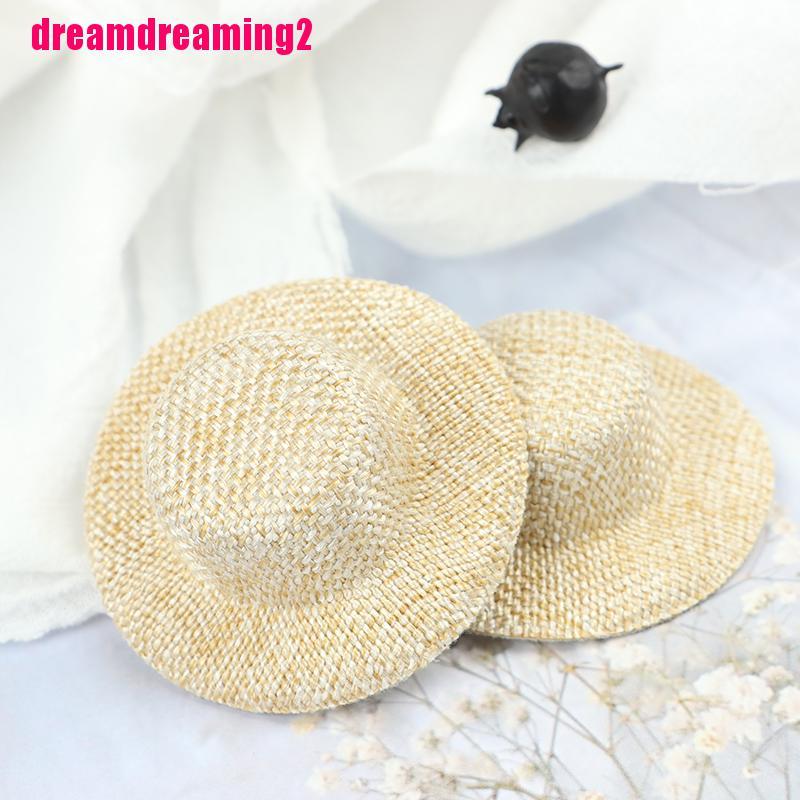 Bộ 2 Mũ Rơm mini Đáng Yêu Cho Nhà Búp Bê