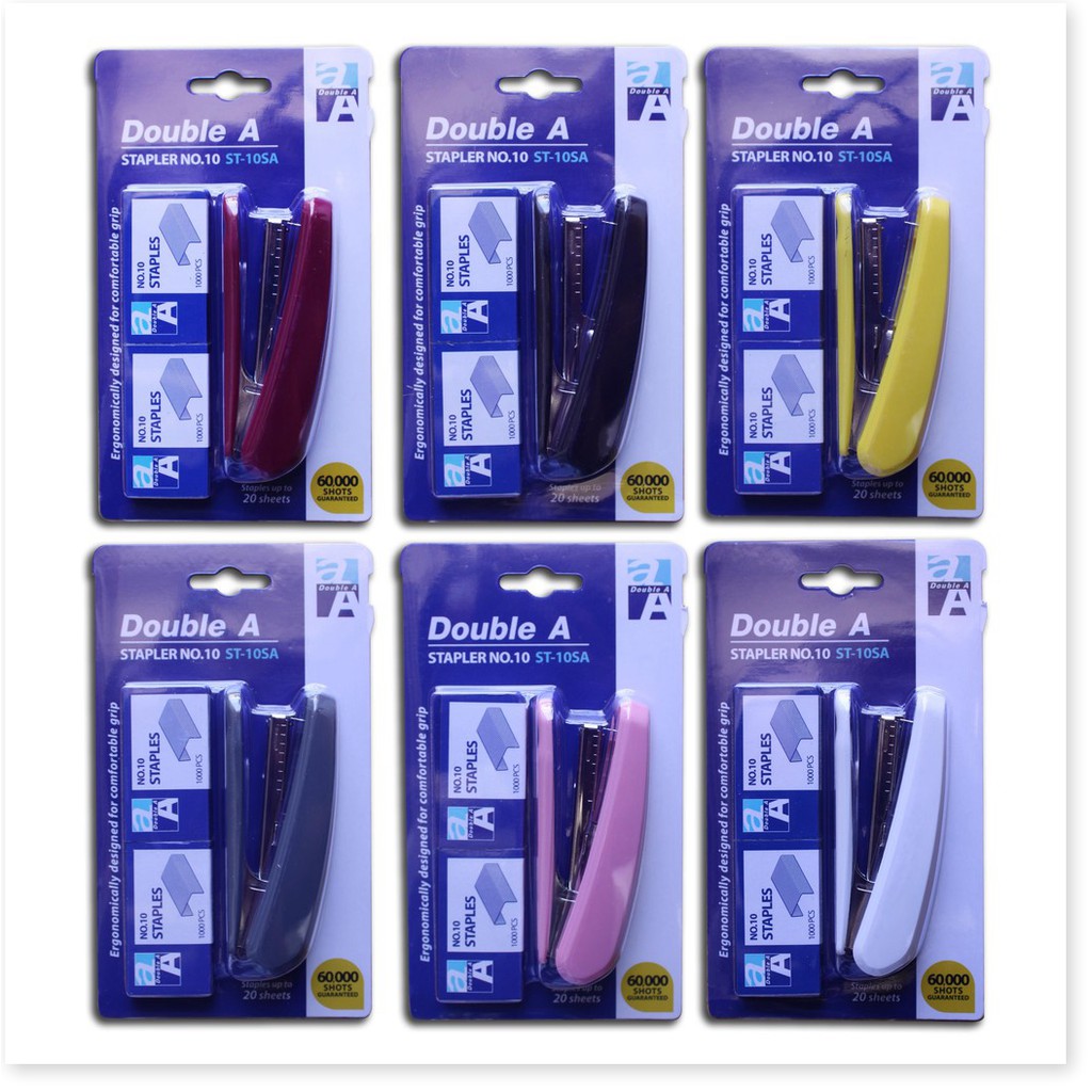 Double A Vĩ Dập Ghim Số 10 (1 Dập Ghim Số 10 + 2 Đinh Ghim Số 10) - (2 Vĩ)