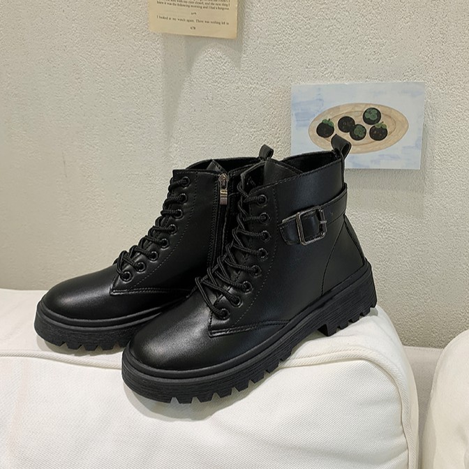 [ Sẵn sz 36 ] Boots Ulzzang chiến binh phiên bản mới nhất dành cho mùa thu đông, hàng quảng châu loại đẹp