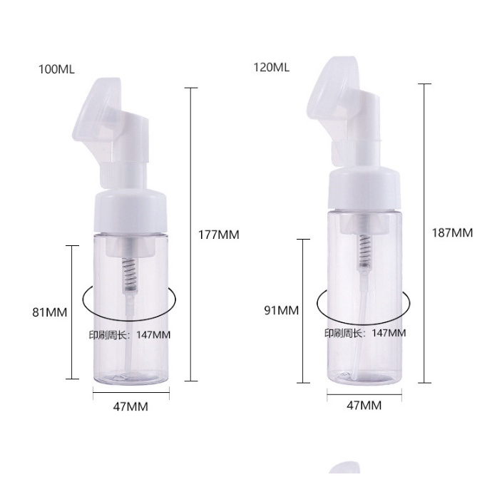 Chai tạo bọt sữa rửa mặt kèm đầu cọ silicon tiện lợi, Cốc tạo bọt sữa rửa mặt tại nhà