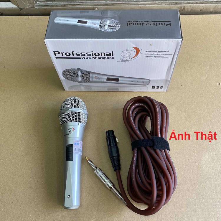 Micro Có Dây Chuyên Hát Karaoke, Tặng Dây Dài 6m - Mic Model BS1 Hát Quá Hay - Hàng Chính Hãng PS Audio - Bảo Hành 12Th