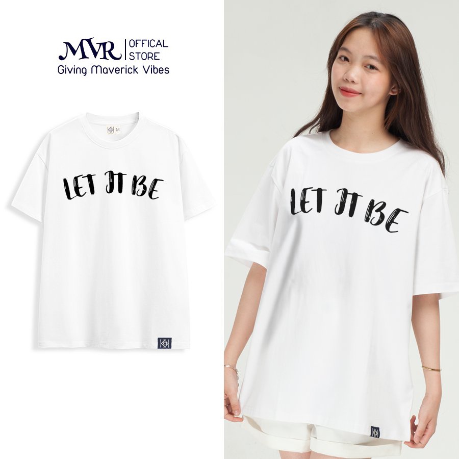 Áo thun nữ cổ tròn Chữ Basic phong cách Let It Be BB3794 phông Hàn Quốc local brand MVR