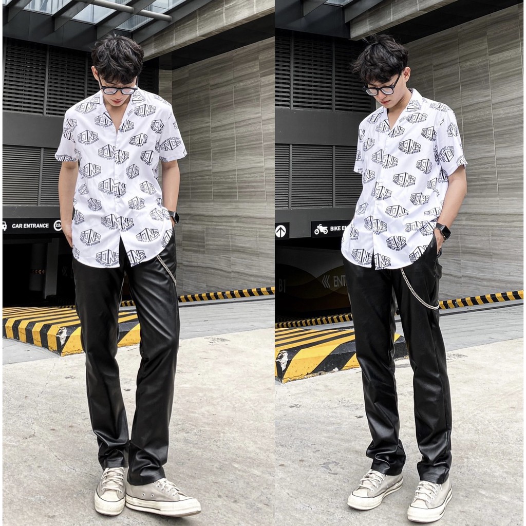 Quần Form Rộng Baggy Da Pants Leather Gonz