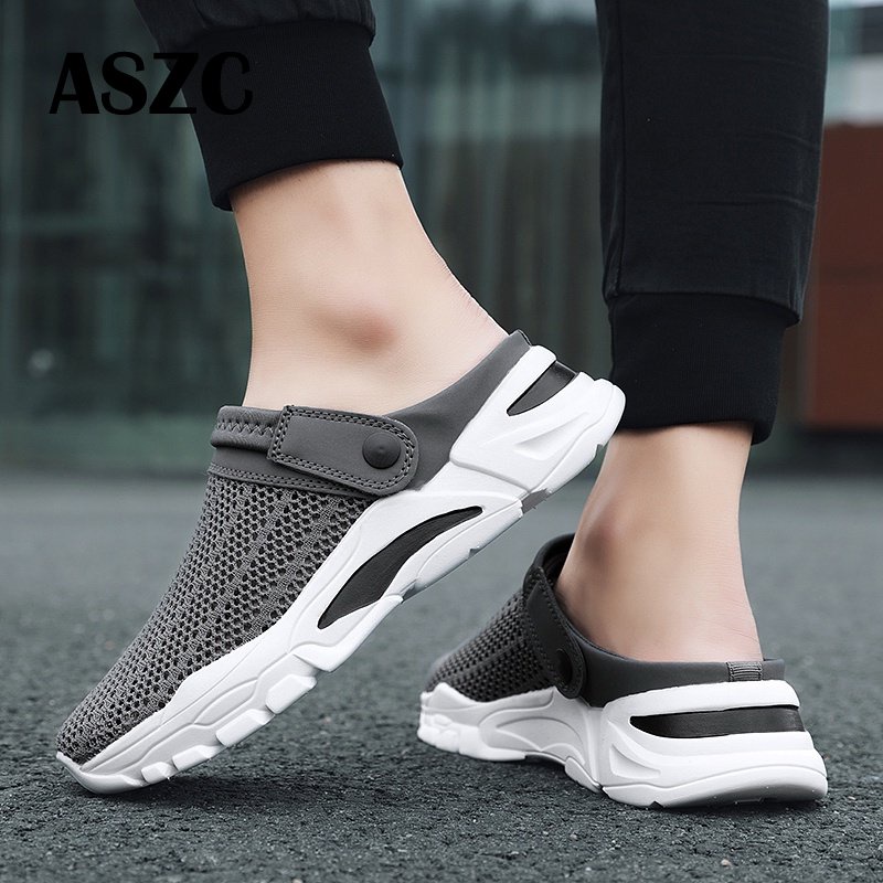 Dép Lười Phối Lỗ Thoáng Khí Thời Trang Đi Biển Mùa Hè Cho Nam