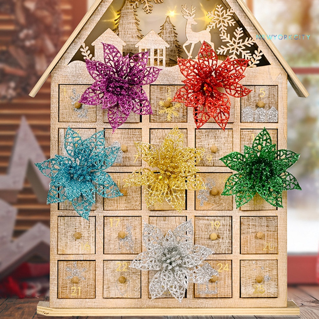 Túi 6 Hoa Treo Trang Trí Giáng Sinh Chống Mài Mòn