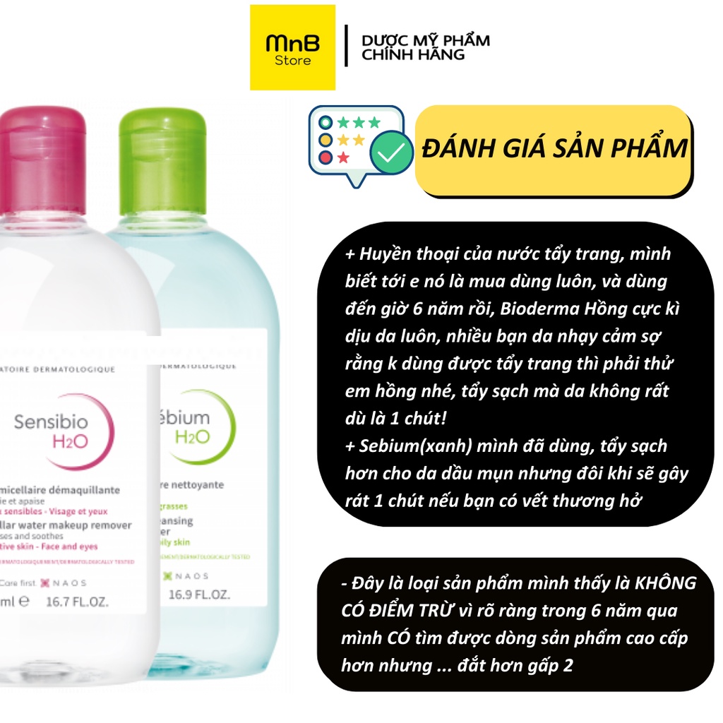 [Mã COSDAY giảm 8% đơn 150K] Nước Tẩy Trang Bio Pháp 500ml - MnB Store