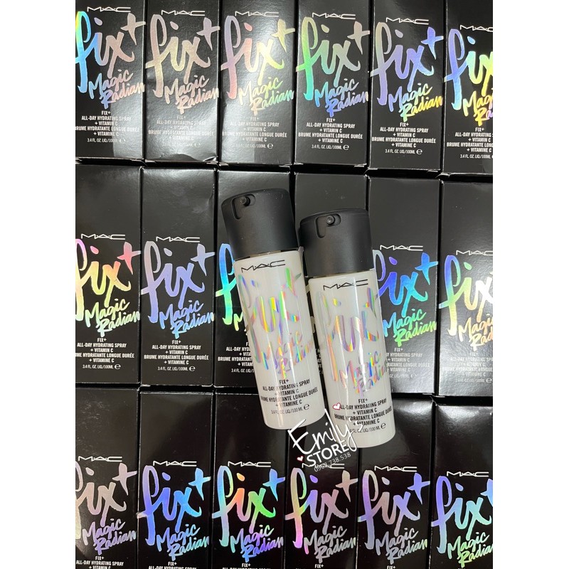 Xịt khóa trang điểm MAC Fix + Magic Radiance chứa dưỡng và Vitamin C