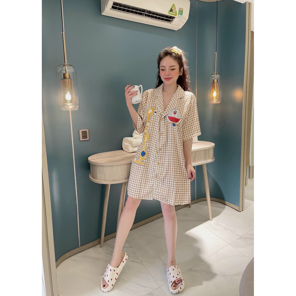 V12 Váy Ngủ Lụa Sơmi