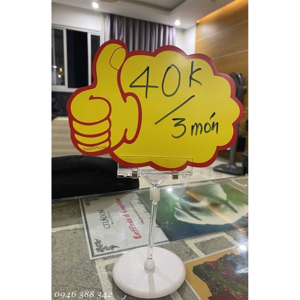 Chân kẹp để bàn, kẹp sale, kẹp wobbler để bàn W- 4015