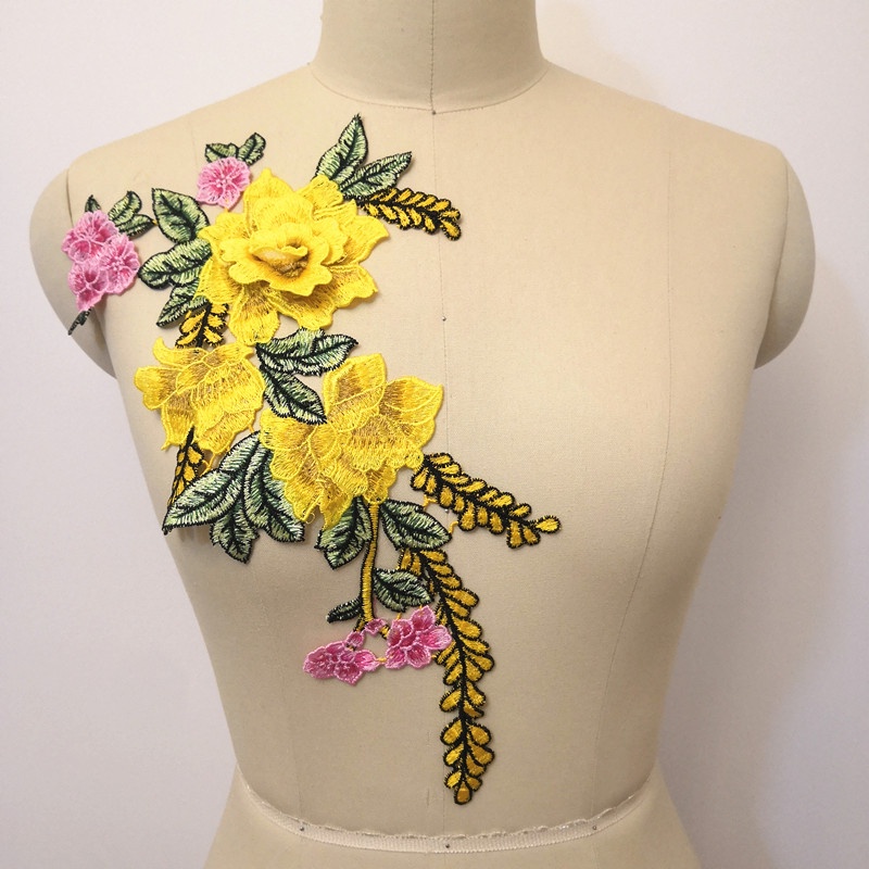 1 Miếng Vá, May Quần Áo Hình Hoa Hồng 39 * 20CM