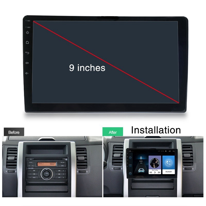 Promotion!!! (2+16G)9" 2.5D IPS Touch Screen Android 9.1 Quad Core 2 Din Car Stereo Radio GPS Wifi MP5 Player