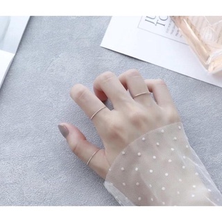 Nhẫn bạc nữ Linh Sivler,nhẫn bạc tròn trơn basic cá tính đơn giản